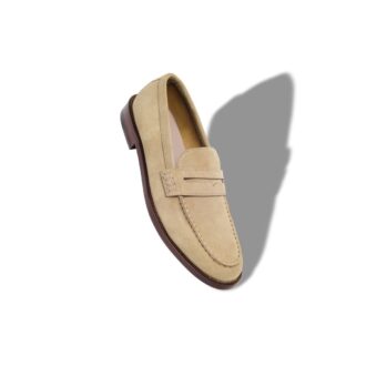 Mocassini Penny in pelle scamosciata beige PERRY