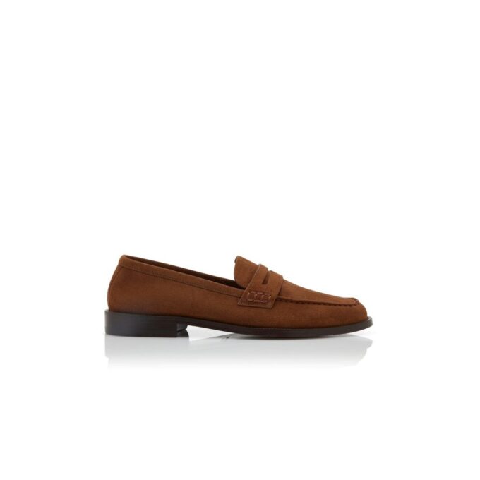 Mocassini Penny in pelle scamosciata marrone scuro PERRY Mocassini Penny in pelle scamosciata marrone scuro PERRY