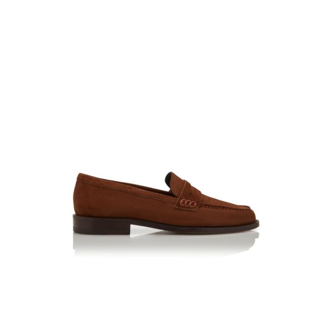 Mocassini Penny in pelle scamosciata marrone scuro PERRY Mocassini Penny in pelle scamosciata marrone scuro PERRY