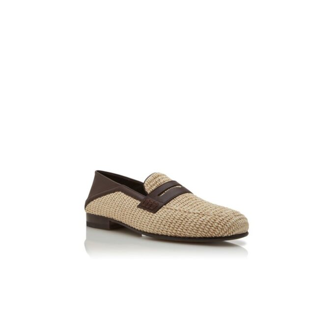 Mocassini Penny in rafia beige chiaro PADSTOW Mocassini Penny in rafia beige chiaro PADSTOW
