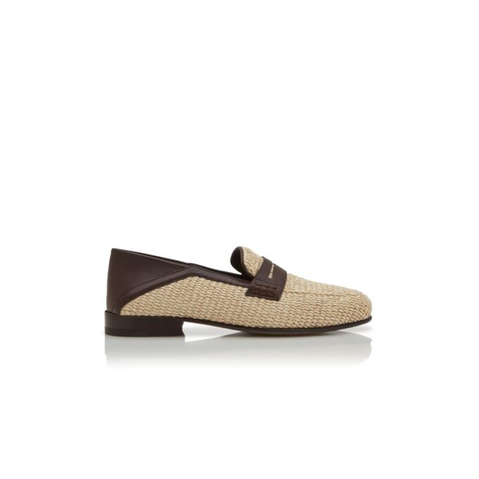 Mocassini Penny in rafia beige chiaro PADSTOW Mocassini Penny in rafia beige chiaro PADSTOW