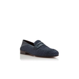 Mocassini Penny in rafia blu navy PADSTOW Mocassini Penny in rafia blu navy PADSTOW