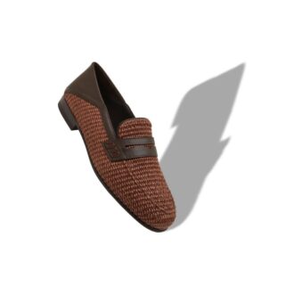 Mocassini Penny in rafia marrone scuro PADSTOW