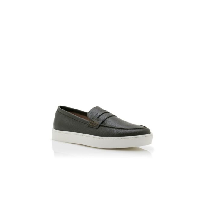 Mocassini slip-on ELLIS in pelle di vitello verde scuro Mocassini slip-on ELLIS in pelle di vitello verde scuro