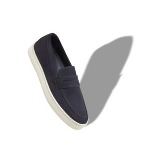 Mocassini slip-on in pelle scamosciata blu navy ELLIS Mocassini slip-on in pelle scamosciata blu navy ELLIS