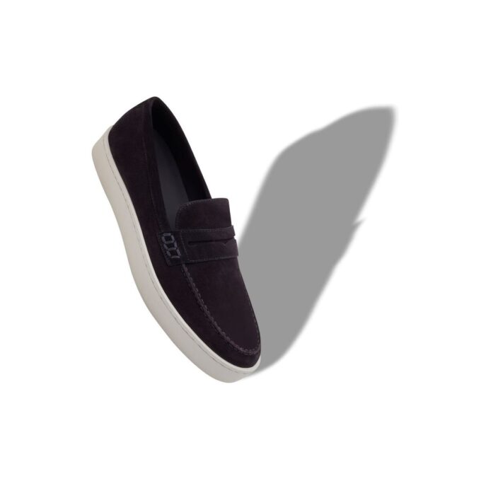 Mocassini slip-on in pelle scamosciata blu navy ELLIS Mocassini slip-on in pelle scamosciata blu navy ELLIS