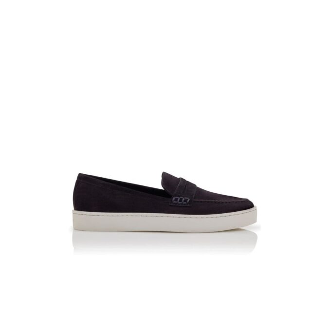 Mocassini slip-on in pelle scamosciata blu navy ELLIS Mocassini slip-on in pelle scamosciata blu navy ELLIS
