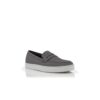 Mocassini slip-on in pelle scamosciata grigia ELLIS