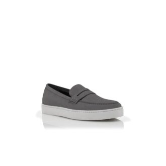 Mocassini slip-on in pelle scamosciata grigia ELLIS