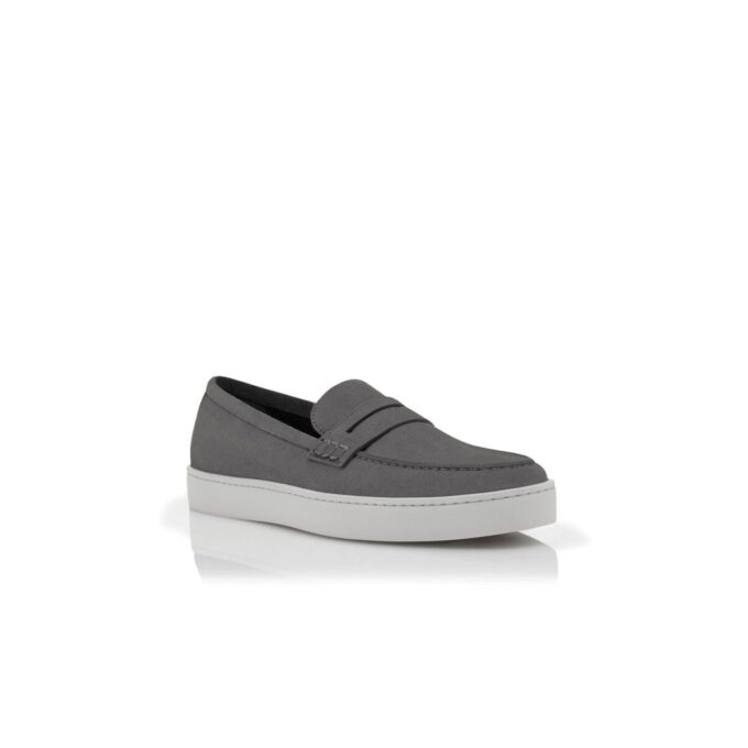 Mocassini slip-on in pelle scamosciata grigia ELLIS
