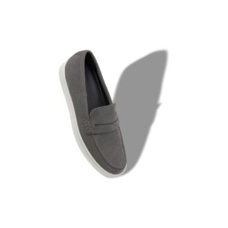 Mocassini slip-on in pelle scamosciata grigia ELLIS