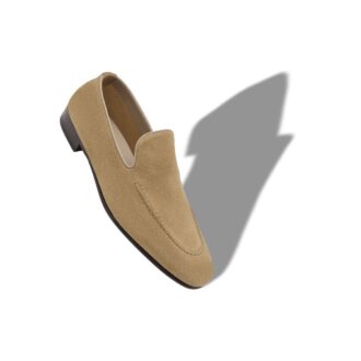 Mocassini TRURO in pelle scamosciata color kaki