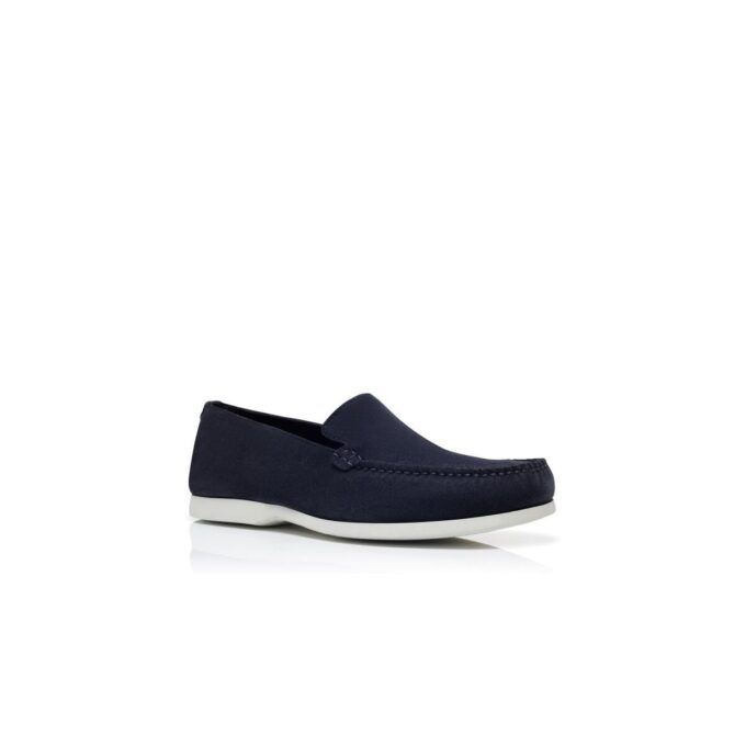 MONACO Scarpe da barca in pelle scamosciata blu navy MONACO Scarpe da barca in pelle scamosciata blu navy