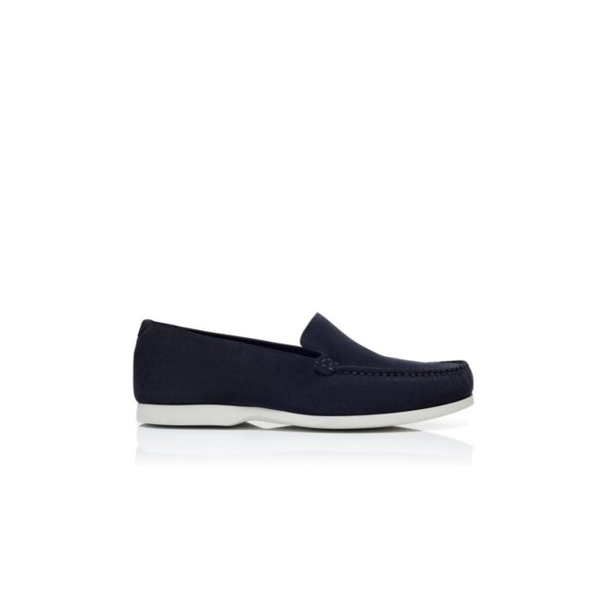 MONACO Scarpe da barca in pelle scamosciata blu navy MONACO Scarpe da barca in pelle scamosciata blu navy