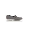 MONACO Scarpe da barca in pelle scamosciata grigia MONACO Scarpe da barca in pelle scamosciata grigia