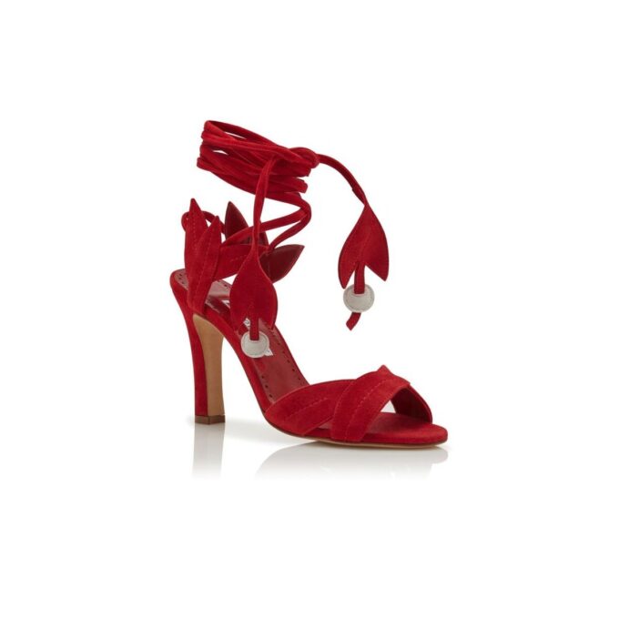 OSSIE 23 Sandali stringati in camoscio rosso OSSIE 23 Sandali stringati in camoscio rosso