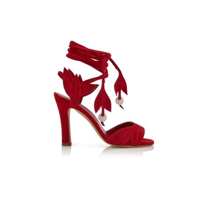 OSSIE 23 Sandali stringati in camoscio rosso OSSIE 23 Sandali stringati in camoscio rosso