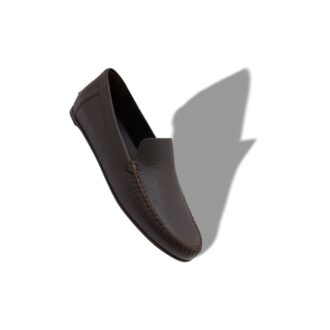 Pantofole in pelle di vitello marrone scuro ALDER
