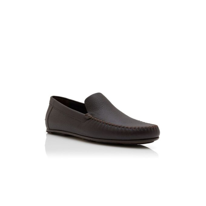 Pantofole in pelle di vitello marrone scuro ALDER Pantofole in pelle di vitello marrone scuro ALDER