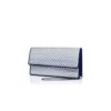 Pochette CAPRIPLA in rafia blu navy e bianca