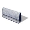 Pochette CAPRIPLA in rafia blu navy e bianca