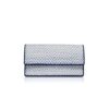 Pochette CAPRIPLA in rafia blu navy e bianca