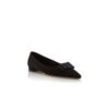 READORFLAT Ballerina in pelle scamosciata nera con fiocco READORFLAT Ballerina in pelle scamosciata nera con fiocco
