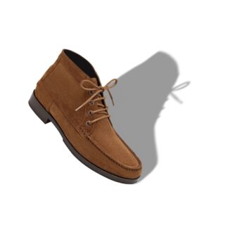 RHINEBECK Stivali in pelle scamosciata di vitello marrone