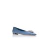 RONCONAFLAT Décolleté bassa in raso blu con decorazioni in cristallo RONCONAFLAT Décolleté bassa in raso blu con decorazioni in cristallo