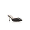 Sabot Hangisimu in raso nero con fibbia gioiello Sabot Hangisimu in raso nero con fibbia gioiello