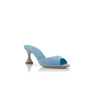 Sabot in camoscio azzurro con punta aperta JADARON