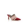 Sabot in pelle scamosciata rossa con dettagli in maglia ALO Sabot in pelle scamosciata rossa con dettagli in maglia ALO