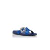 Sabot in raso blu con fibbia gioiello CHILANGHI Sabot in raso blu con fibbia gioiello CHILANGHI
