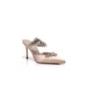 Sabot Lurum in raso beige chiaro impreziosito da cristalli Sabot Lurum in raso beige chiaro impreziosito da cristalli