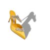 Sabot Lurum in raso giallo con decorazioni in cristallo Sabot Lurum in raso giallo con decorazioni in cristallo