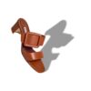 Sabot TITUBANEW in pelle nappa marrone con punta aperta