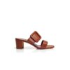 Sabot TITUBANEW in pelle nappa marrone con punta aperta