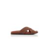 Sandali bassi CHILTERN in rafia marrone scuro Sandali bassi CHILTERN in rafia marrone scuro
