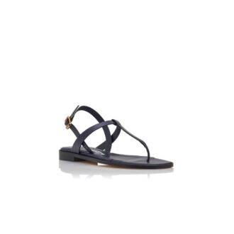 Sandali bassi in pelle di vitello blu navy HATA