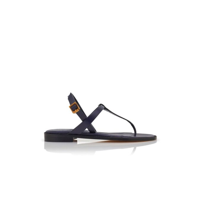 Sandali bassi in pelle di vitello blu navy HATA Sandali bassi in pelle di vitello blu navy HATA
