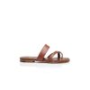Sandali bassi incrociati Susa in pelle nappa marrone Sandali bassi incrociati Susa in pelle nappa marrone