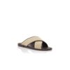 Sandali incrociati OTAWI in rafia beige chiaro