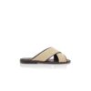 Sandali incrociati OTAWI in rafia beige chiaro