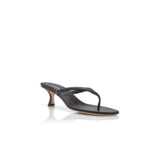 Sandali infradito PATERNO in pelle nappa nera