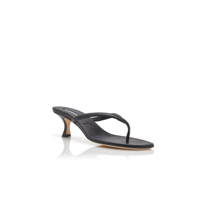 Sandali infradito PATERNO in pelle nappa nera
