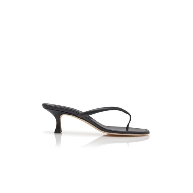 Sandali infradito PATERNO in pelle nappa nera