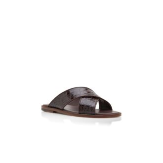 Sandali OTAWI in pelle di vitello marrone scuro