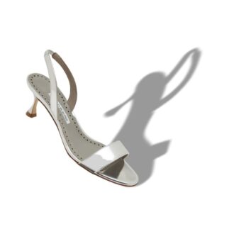 Sandali slingback in pelle di vitello argentata CUPISANPLA