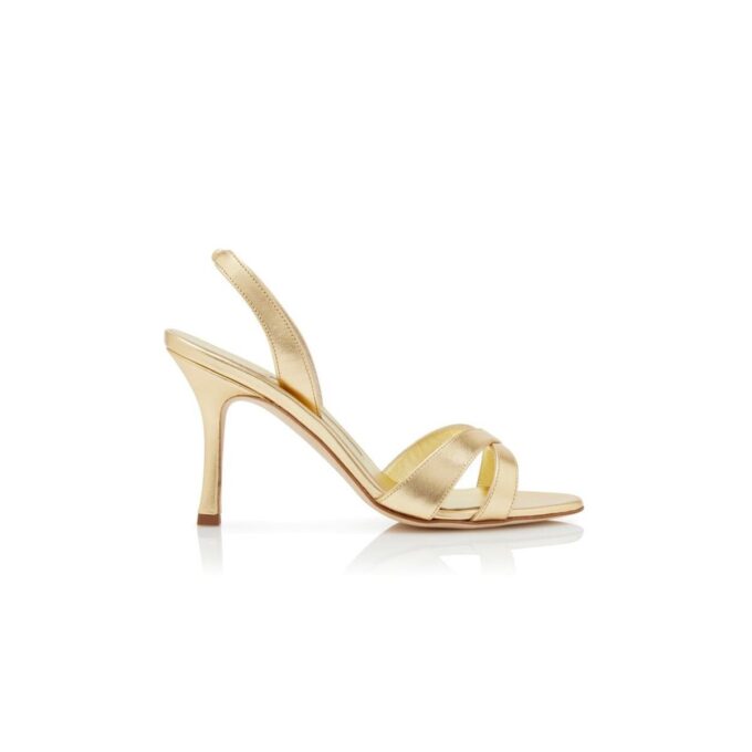 Sandali Slingback in pelle nappa dorata CALLASLI