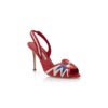 Sandali slingback in pelle nappa UCIA rossi, bianchi e blu Sandali slingback in pelle nappa UCIA rossi, bianchi e blu